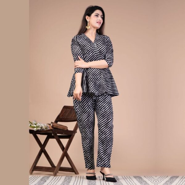 Black Hand Block Print Jaipuri Co-ord Set