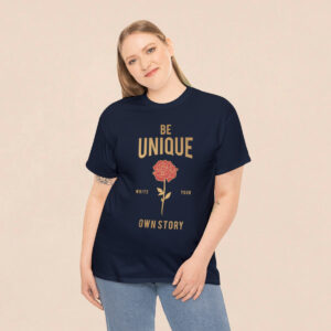 Women's Be Unique Printed T-shirt - Navy
