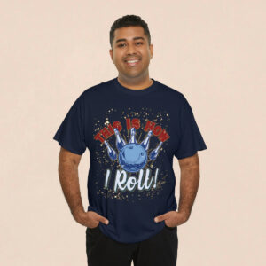Men's Navy How I Roll Printed T-shirt