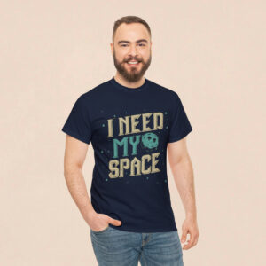 Men's Navy Need My Space Printed T-shirt
