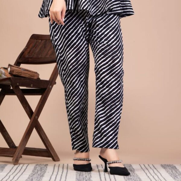 Black Hand Block Print Jaipuri Co-ord Set - Image 3