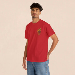 Men’s Red Repaired Heart backside Printed T-shirt