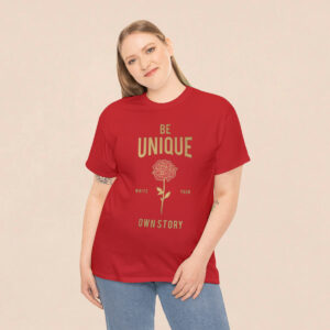 Women's Be Unique Printed T-shirt - Red