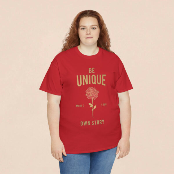 Women's Be Unique Printed T-shirt - Red - Image 5