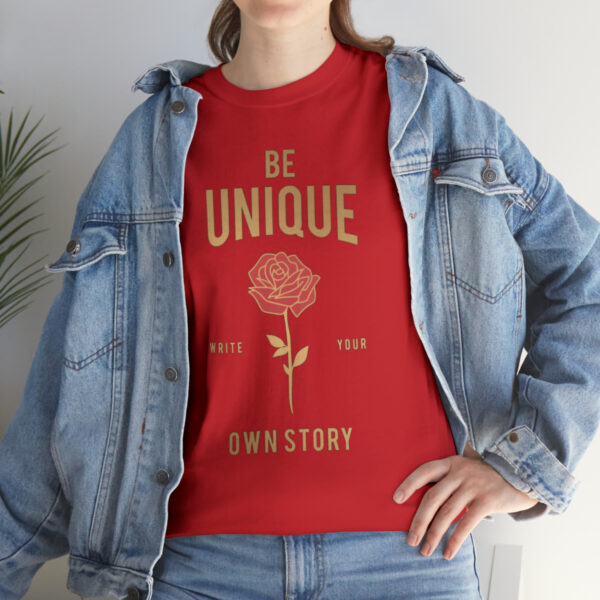 Women's Be Unique Printed T-shirt - Red - Image 6