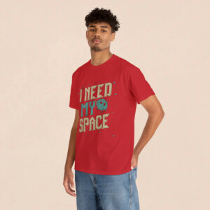 Men's Red Need My Space Printed T-shirt