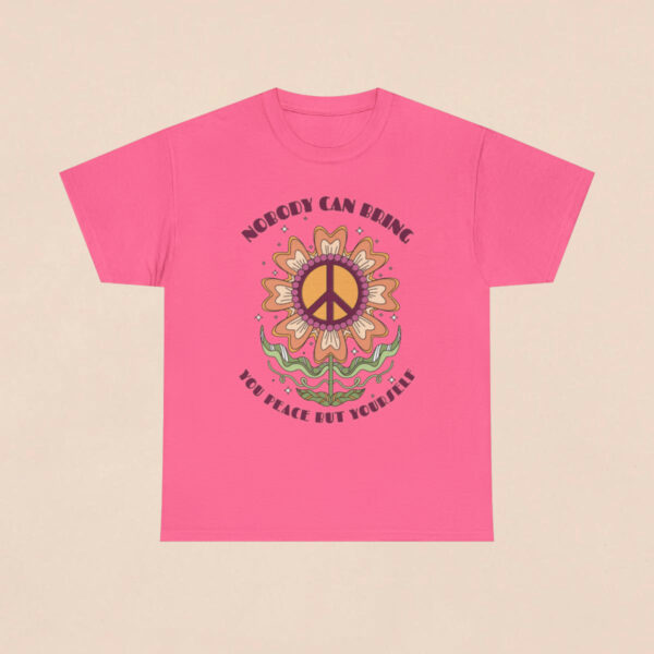 Women's Motivational Quote Printed T-shirt - Safety Pink - Image 2
