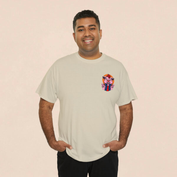Men's Sand Cool Illustration Back Printed T-shirt - Image 4