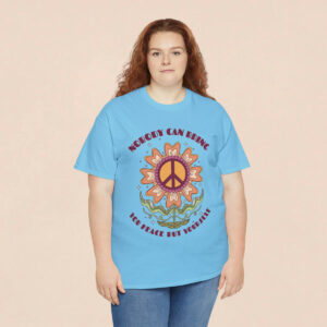 Women's Motivational Quote Printed T-shirt - Sky
