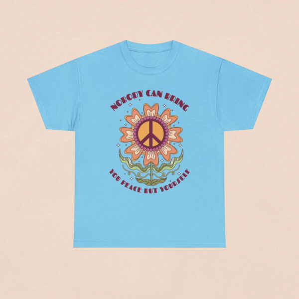 Women's Motivational Quote Printed T-shirt - Sky - Image 2