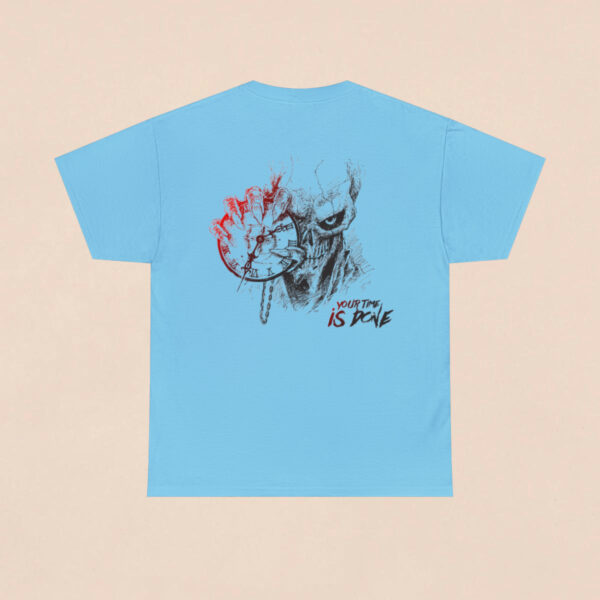 Men's Sky Skull Time is Done Back Printed T-shirt - Image 3