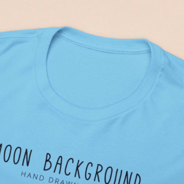 Men's Sky Blue Moon Background Printed T-shirt - Image 5