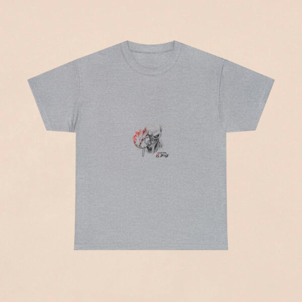 Men's Sport Grey Skull Time is Done Back Printed T-shirt - Image 2