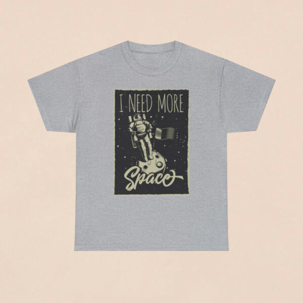 Men's Sports Grey Need More Space Printed T-shirt - Image 2