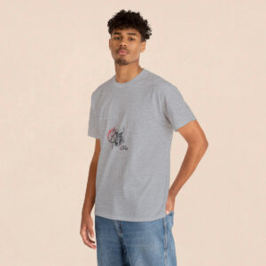 Men's Sport Grey Skull Time is Done Back Printed T-shirt