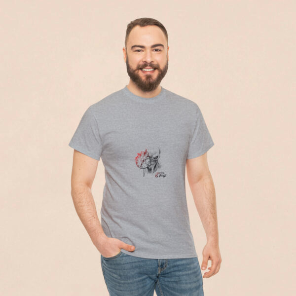 Men's Sport Grey Skull Time is Done Back Printed T-shirt - Image 4