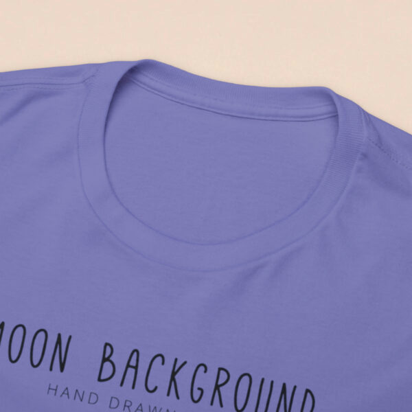 Men's Lavender Moon Background Printed T-shirt - Image 5