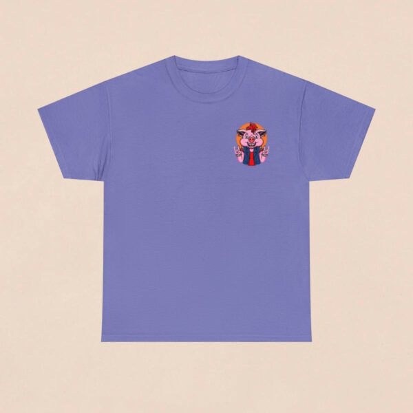Men's Lavender Cool Illustration Back Printed T-shirt - Image 2