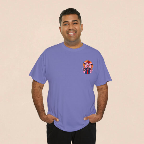 Men's Lavender Cool Illustration Back Printed T-shirt - Image 4