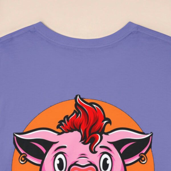 Men's Lavender Cool Illustration Back Printed T-shirt - Image 6