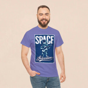 Men's Lavender Space Adventurous Printed T-shirt