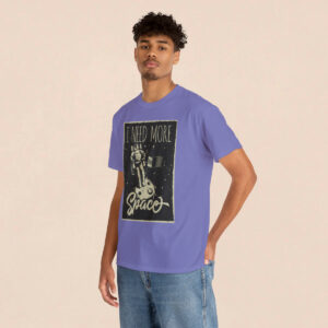 Men's Lavender Need More Space Printed T-shirt