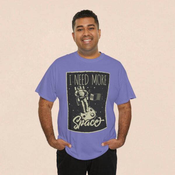 Men's Lavender Need More Space Printed T-shirt - Image 4
