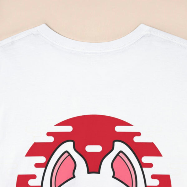 Men's White Back Printed Japanese Kitsune Mask T-shirt - Image 6
