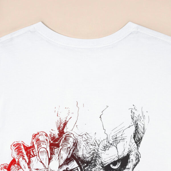 Men's White Skull Time is Done Back Printed T-shirt - Image 6