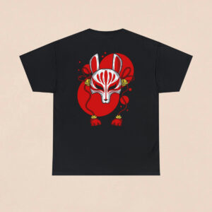 Men's Japnese Kitsune Back Printed T-shirt