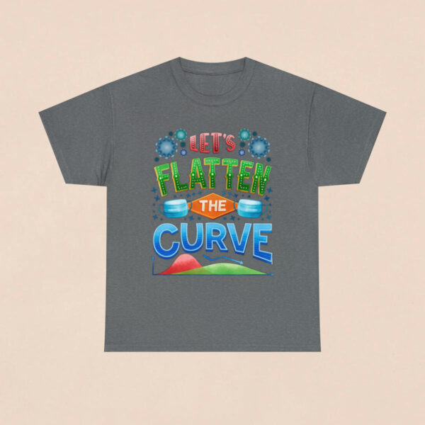 Men's Graphite Heather Flatten Curve Printed T-shirt - Image 2