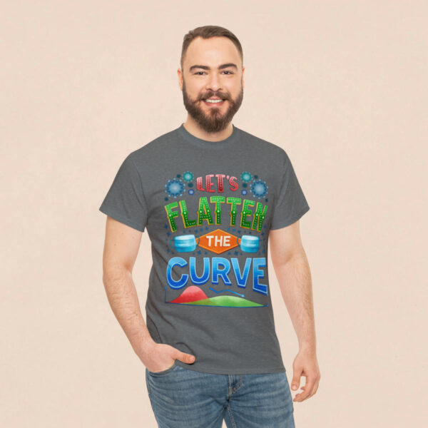 Men's Graphite Heather Flatten Curve Printed T-shirt