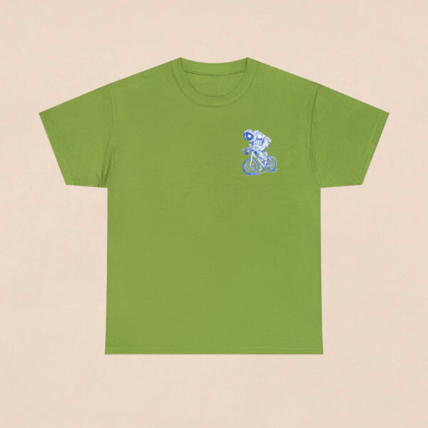 Men's Kiwi Back Printed Astronaut Riding Cycling T-shirt - Image 2