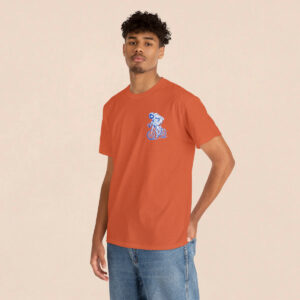 Men's Sunset Back Printed Astronaut Riding Cycling T-shirt