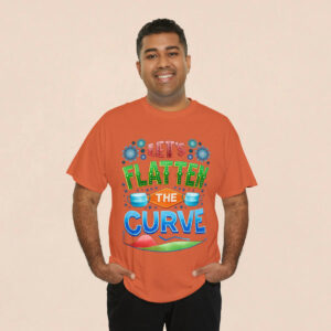 Men's Sunset Flatten Curve Printed T-shirt