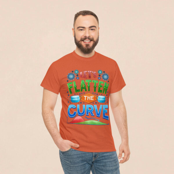 Men's Sunset Flatten Curve Printed T-shirt - Image 4