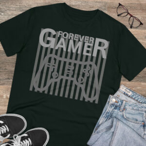 Forever Gamer Organic T-shirt - Unisex - Black