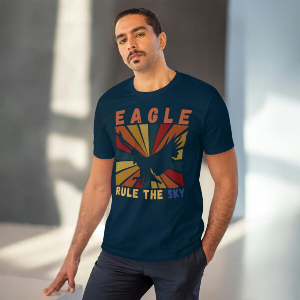 Eagle Rule The Sky Organic T-shirt - Unisex - French Navy - Image 5