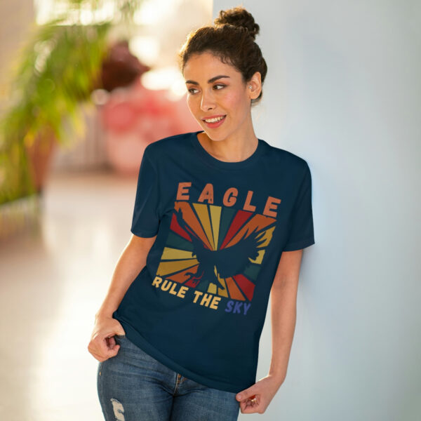Eagle Rule The Sky Organic T-shirt - Unisex - French Navy - Image 6