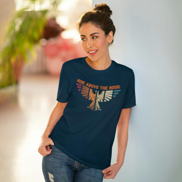 Raise Above The Noise Organic T-shirt - Unisex - French Navy - Image 6