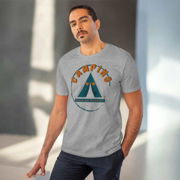 Camping Organic T-shirt - Unisex - Heather Grey - Image 5