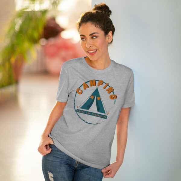Camping Organic T-shirt - Unisex - Heather Grey - Image 6
