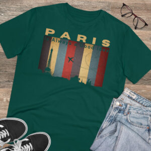 Paris City of Love Organic T-shirt - Unisex - Glazed Green
