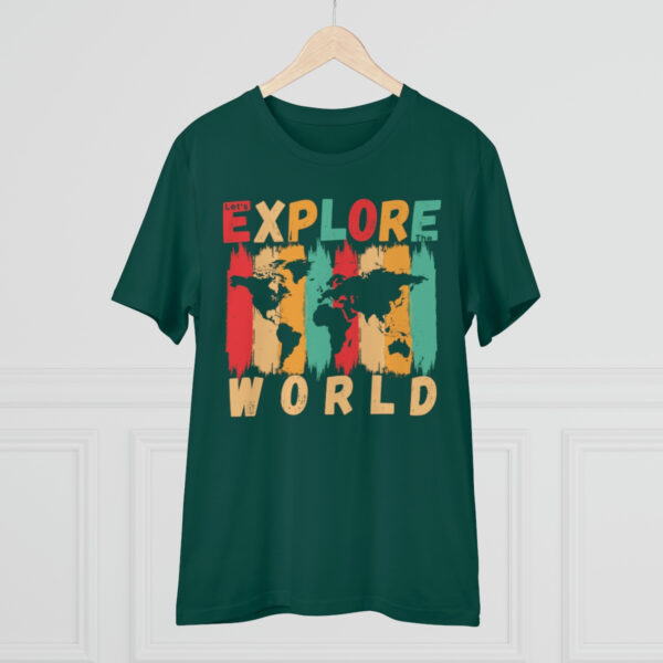 Lets Explore The World Organic T-shirt - Unisex - Glazed Green - Image 4