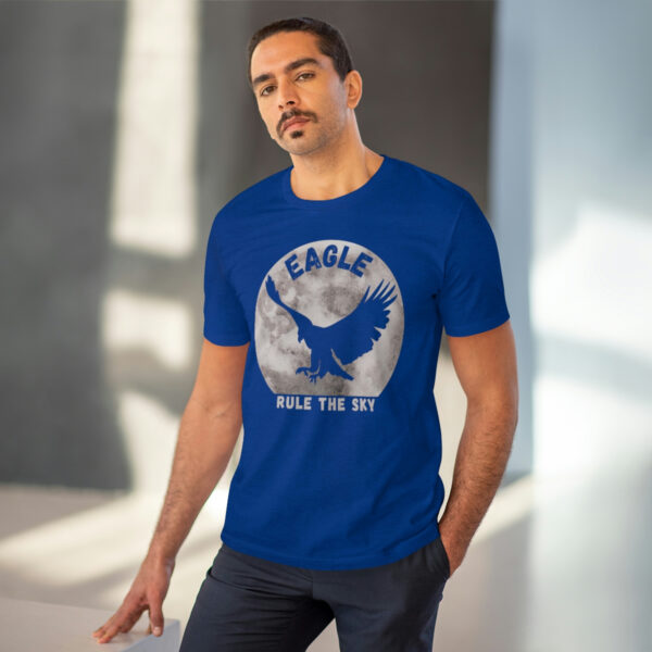 Eagle Rule The Sky Organic T-shirt - Unisex - Mid Heather Royal Blue - Image 5
