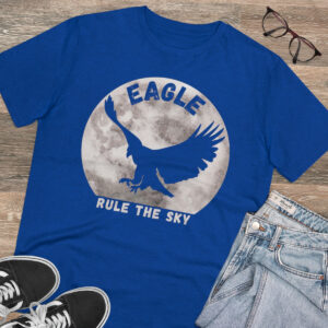 Eagle Rule The Sky Organic T-shirt - Unisex - Mid Heather Royal Blue
