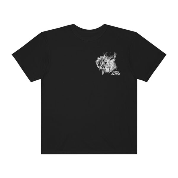 Women's Back Printed Skull Time T-shirt - Black - Image 2
