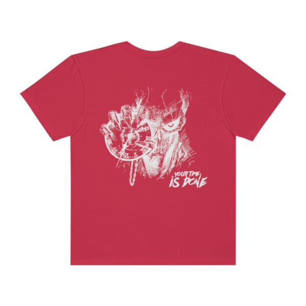 Women's Back Printed Skull Time T-shirt - Red - Image 3