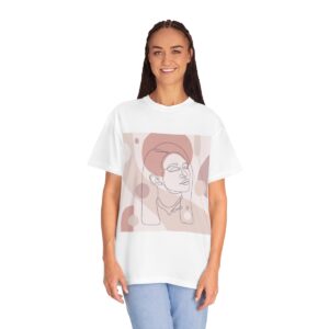 Women's One Line Art Printed T-shirt - White