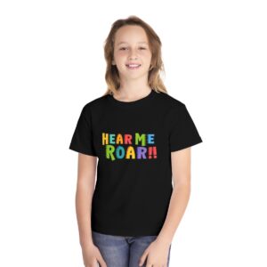 Kid's Hear Me Roar Printed T-shirt - Black